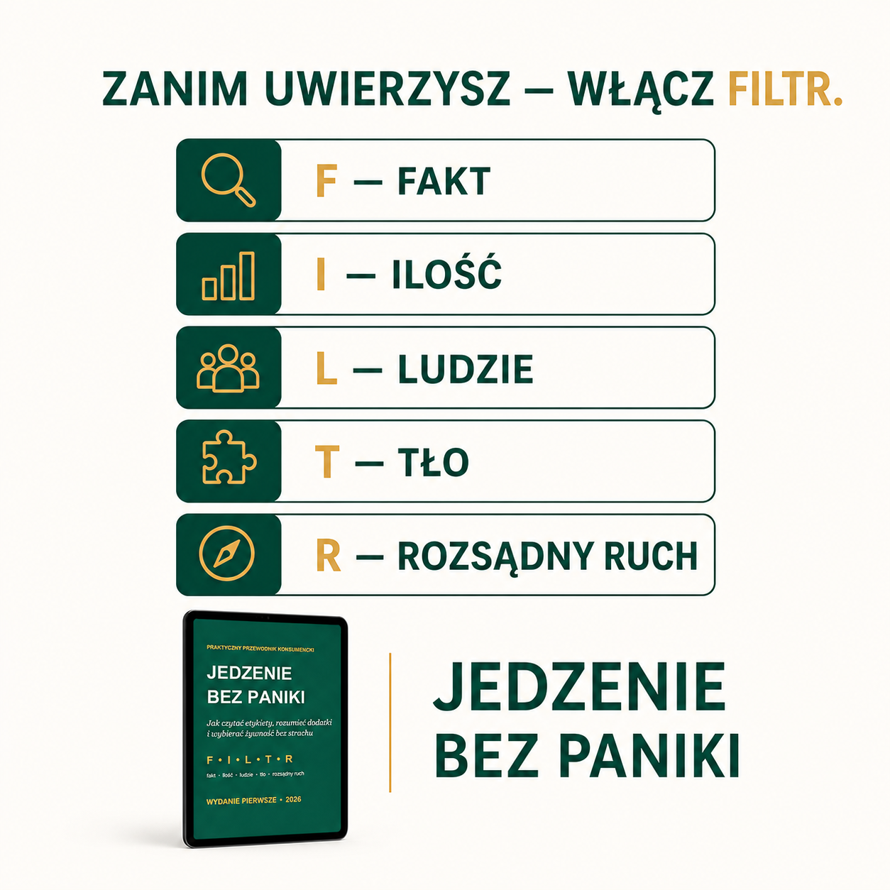 Schemat pięciu pytań systemu FILTR