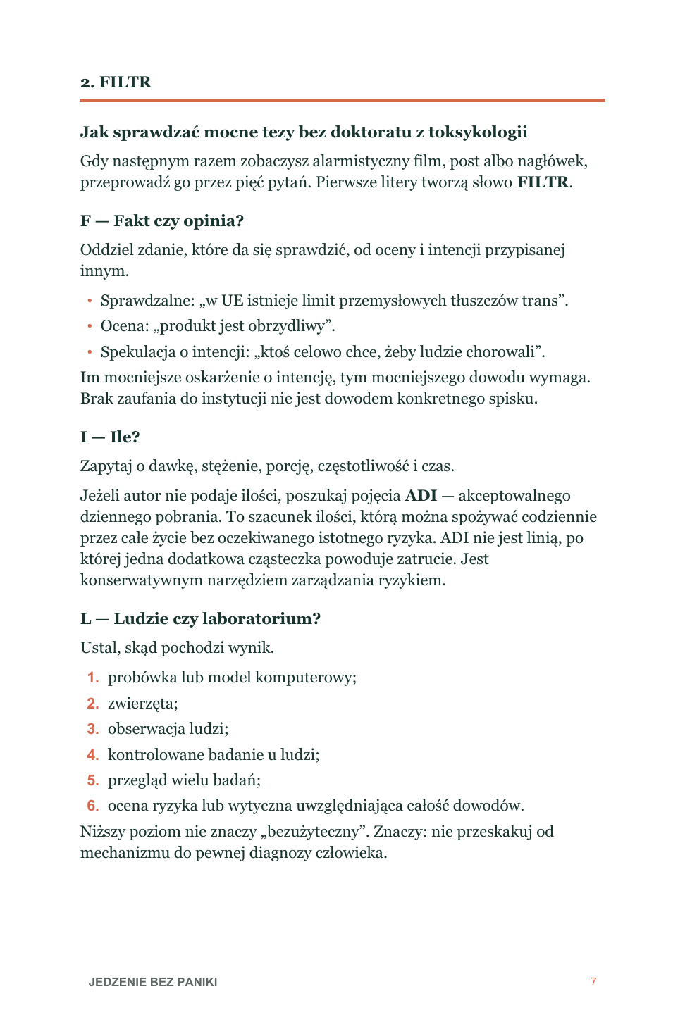 Przykładowa strona e-booka z systemem FILTR
